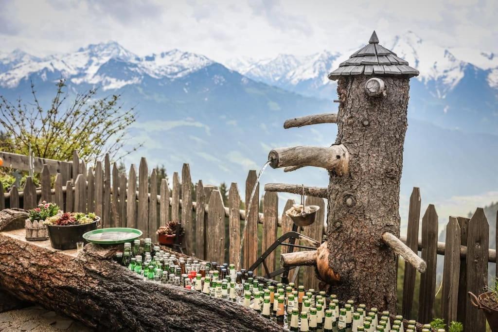 Ferienhaus Zillertal Panorama Blick Balkon Sauna Zellberg Extérieur photo