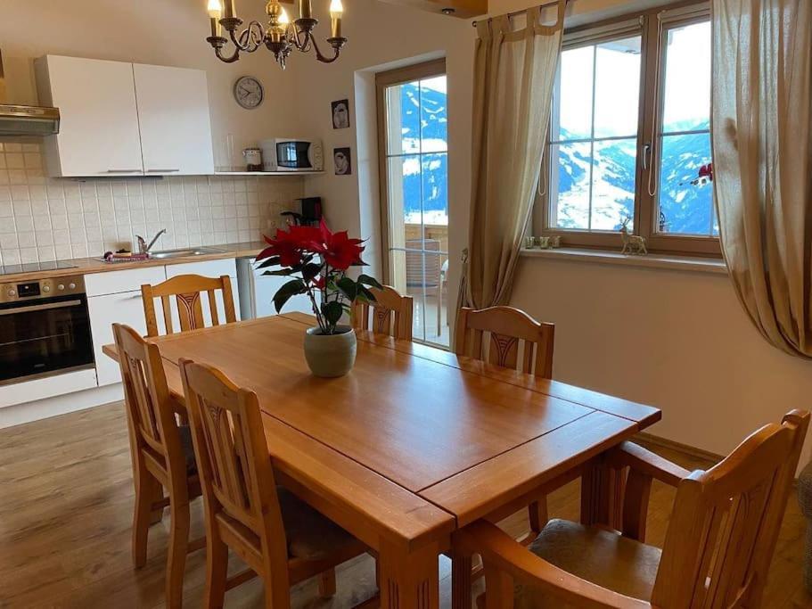 Ferienhaus Zillertal Panorama Blick Balkon Sauna Zellberg Extérieur photo