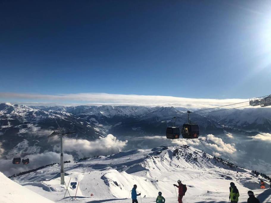 Ferienhaus Zillertal Panorama Blick Balkon Sauna Zellberg Extérieur photo