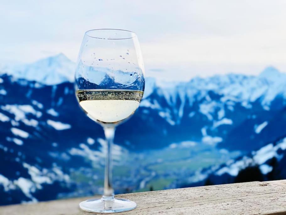 Ferienhaus Zillertal Panorama Blick Balkon Sauna Zellberg Extérieur photo