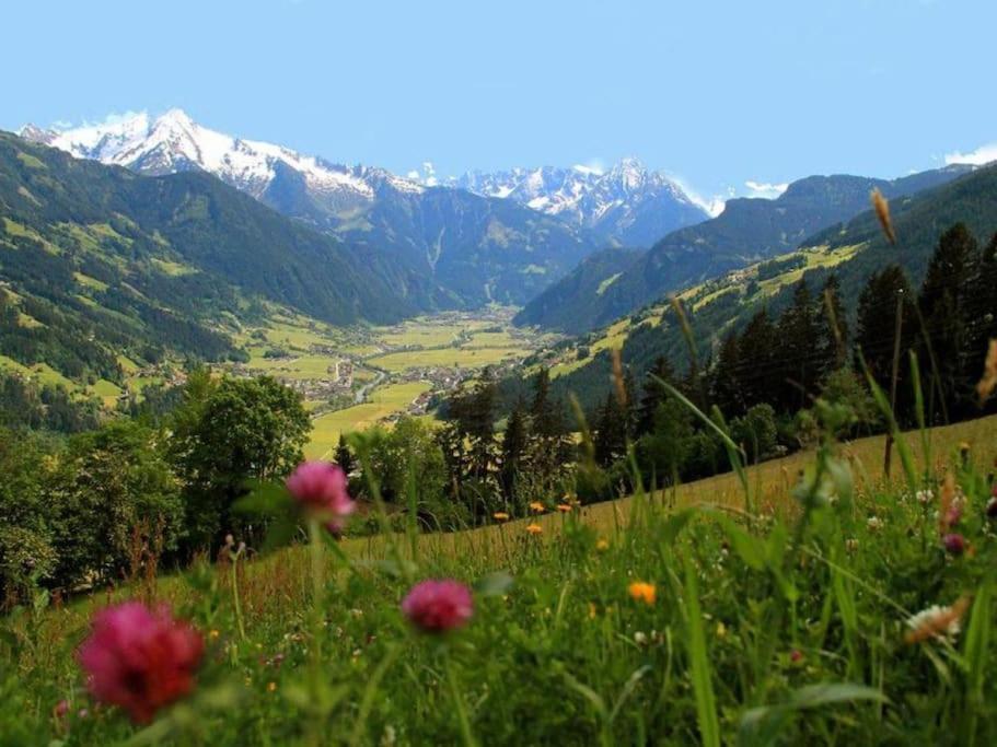 Ferienhaus Zillertal Panorama Blick Balkon Sauna Zellberg Extérieur photo