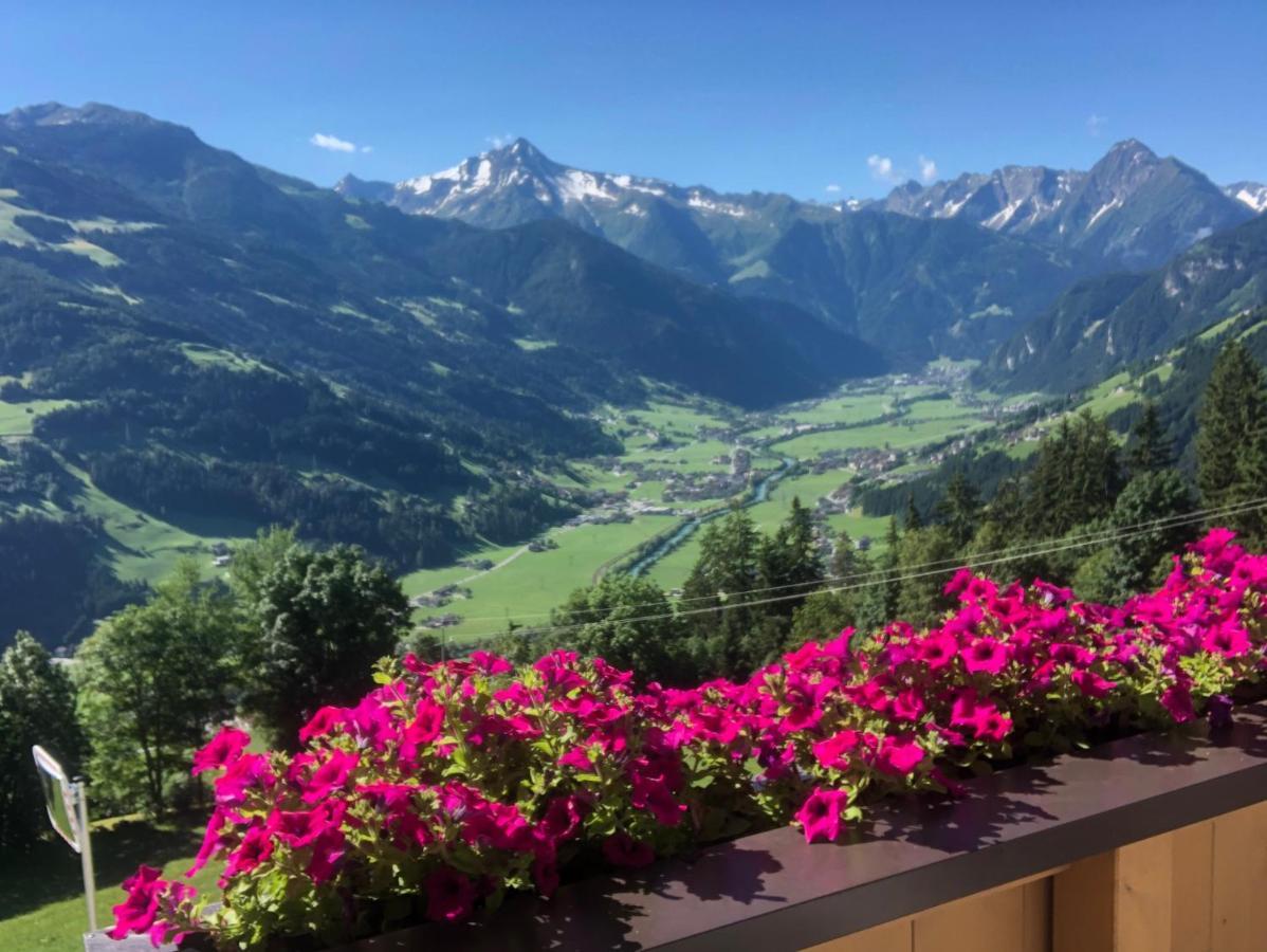 Ferienhaus Zillertal Panorama Blick Balkon Sauna Zellberg Extérieur photo